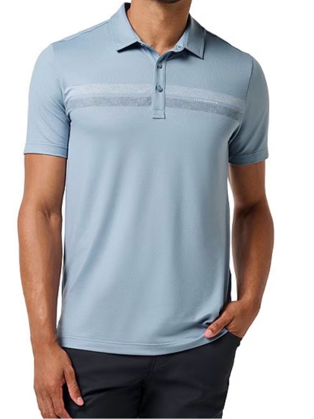 NWOT Travis Mathew Featherweight Chest Stripe Polo